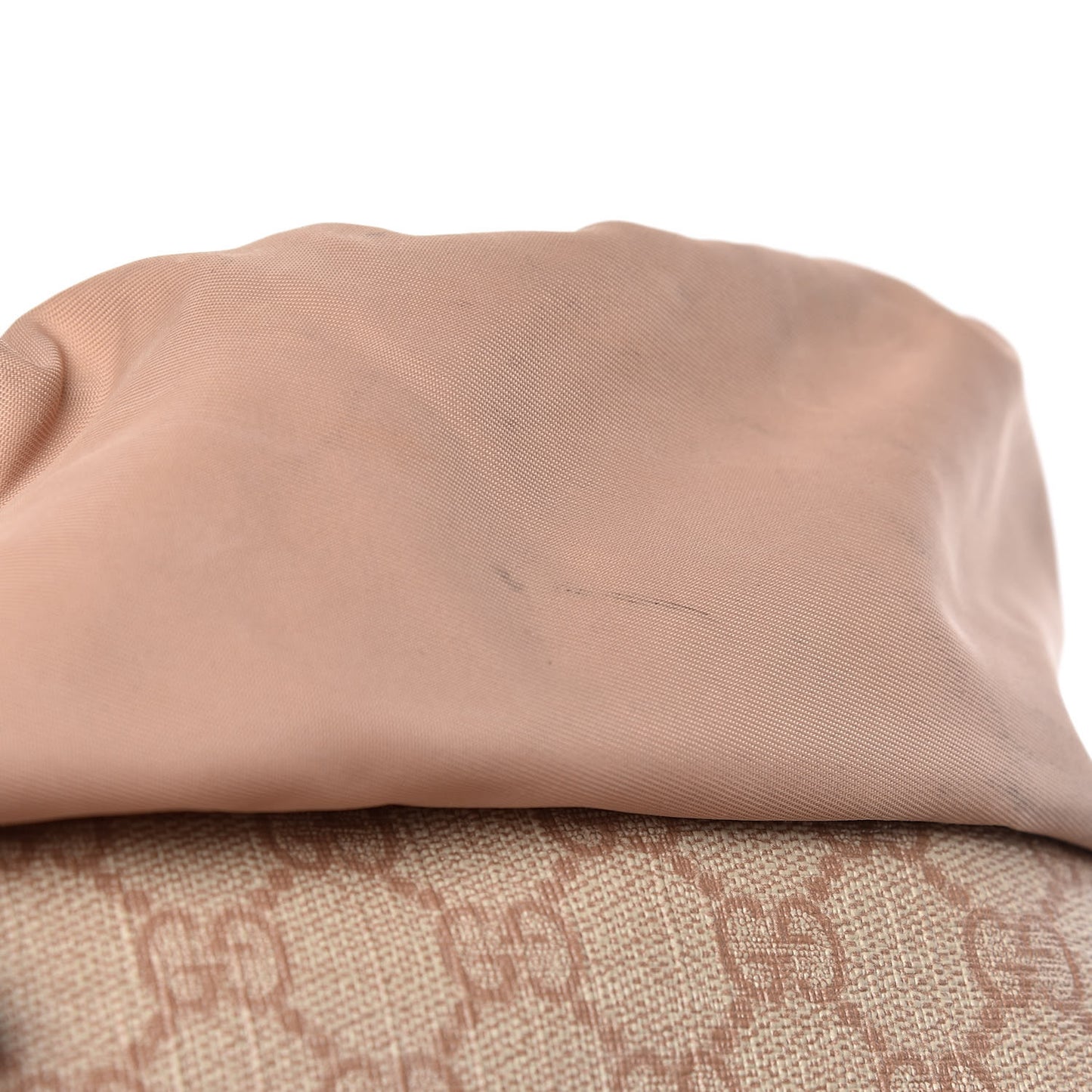 GG Supreme Monogram Medium Single Buckle Rucksack Backpack Beige