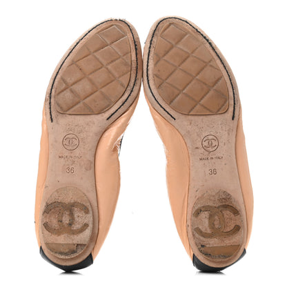 Chanel Lambskin CC Elastic Cap Toe Ballerina 36 Flats Light Pink 4 of 4
