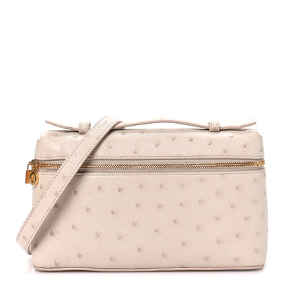 Loro Piana Ostrich L19 Extra Pocket Pouch Light Travertine 1 of 10