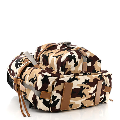 Prada Tessuto Nylon Camouflage Print Multipocket Backpack Sabbia Caramel 4 of 10