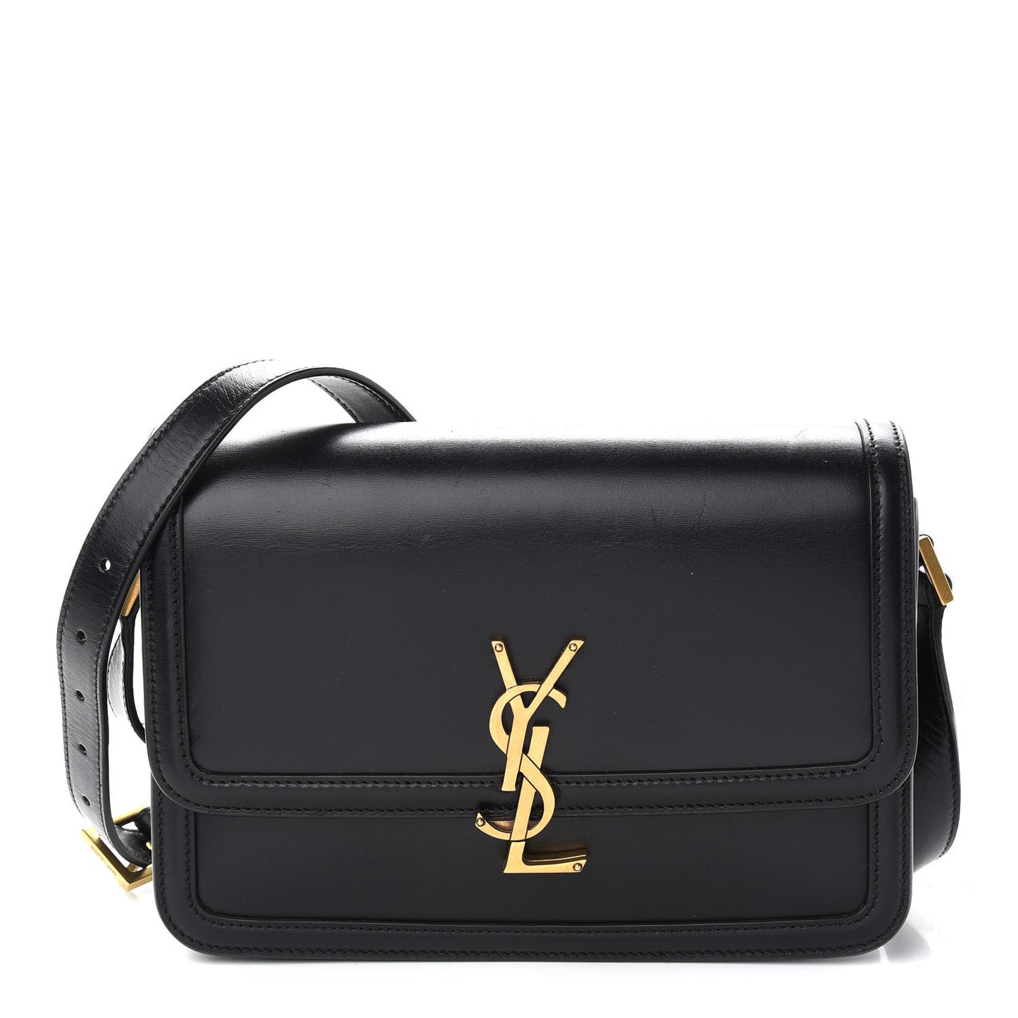 Box Calfskin Monogram Medium Solferino Satchel Black