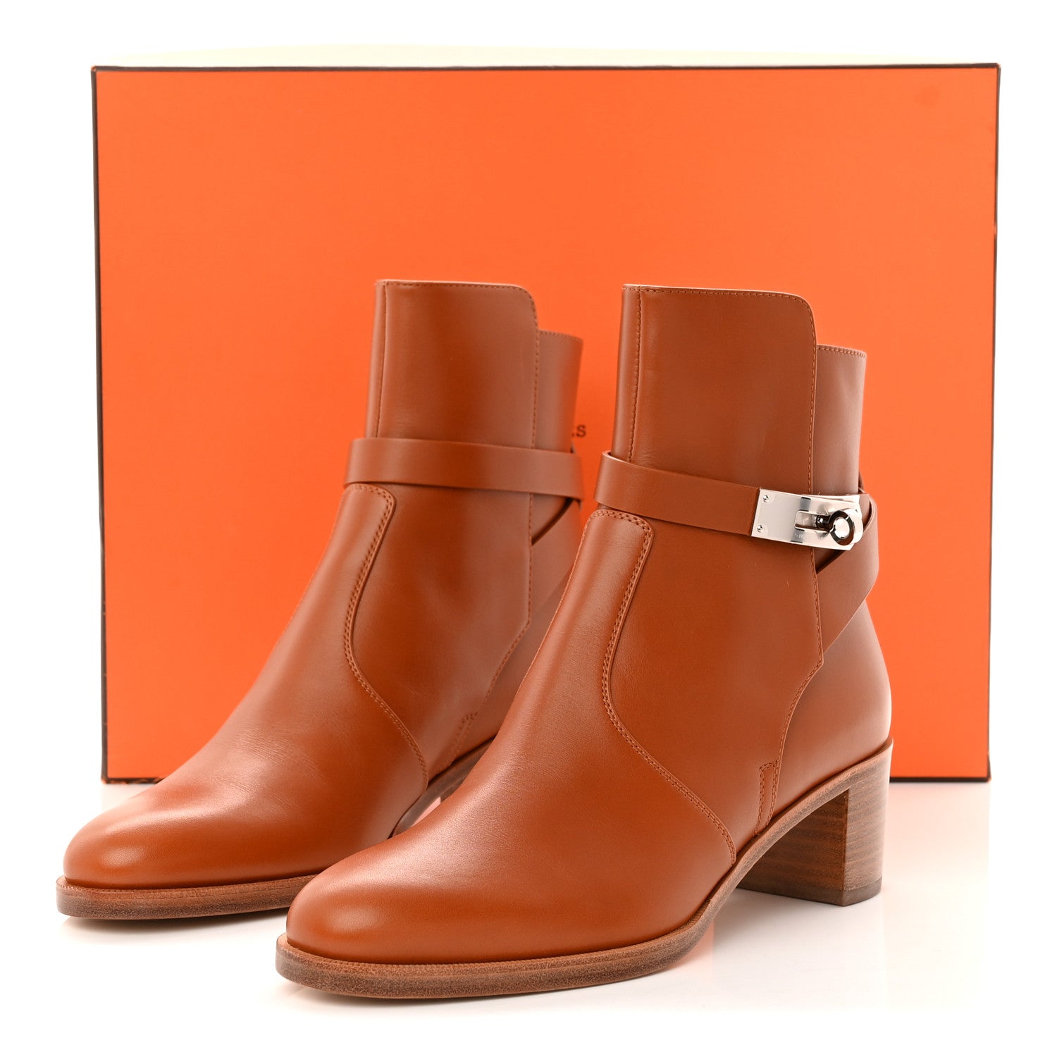 Hermes Calfskin Frenchie 50 Ankle Boots 37 Naturel 10 of 10