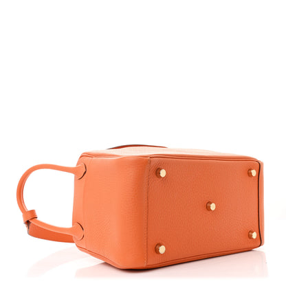Hermes Taurillon Clemence Lindy 26 Orange 4 of 11