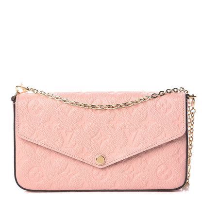 Louis Vuitton Empreinte Pochette Felicie Chain Wallet Rose Poudre 1 of 14