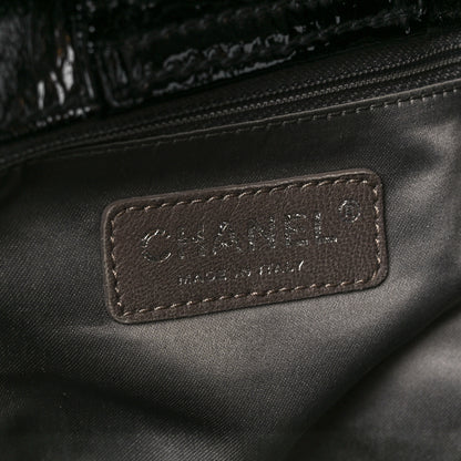 Chanel Crinkled Patent Modern Chain Flap Black 7 of 11