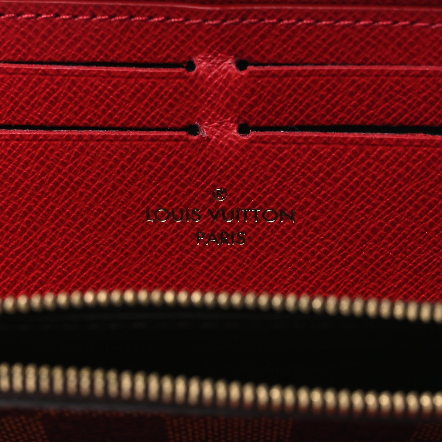Damier Ebene Clemence Wallet Cherry