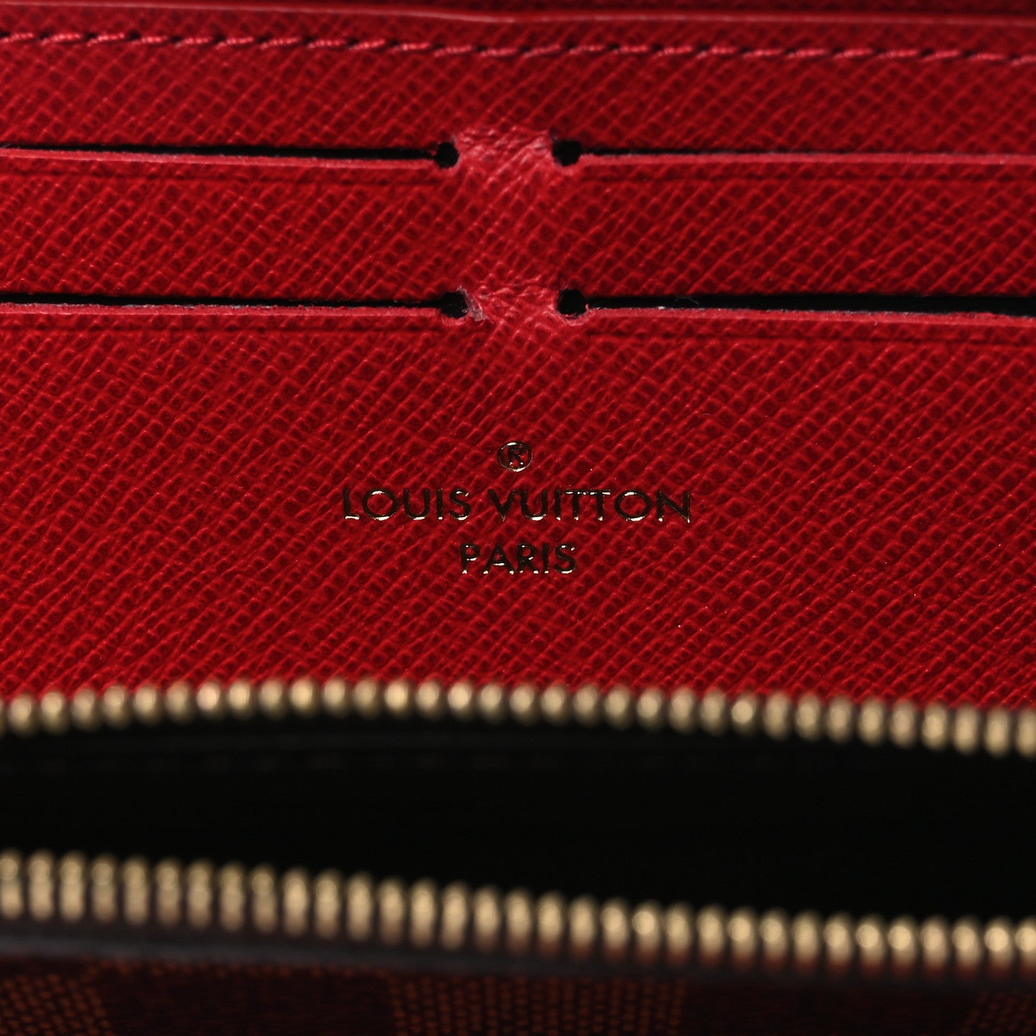 Louis Vuitton Damier Ebene Clemence Wallet Cherry 6 of 7