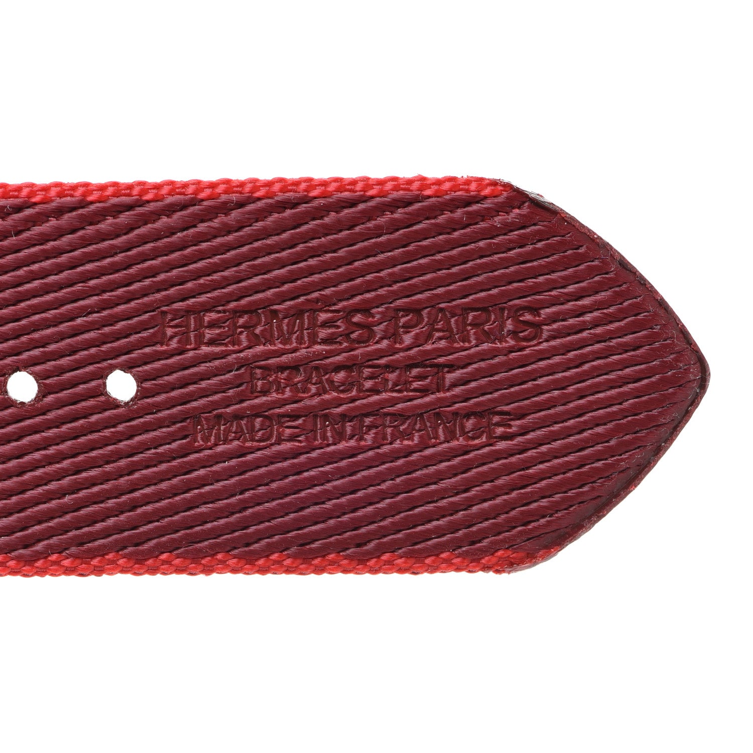Hermes Nylon Weave Apple Watch Single Tour Band 40mm Rouge De Coeur Rouge H 3 of 7