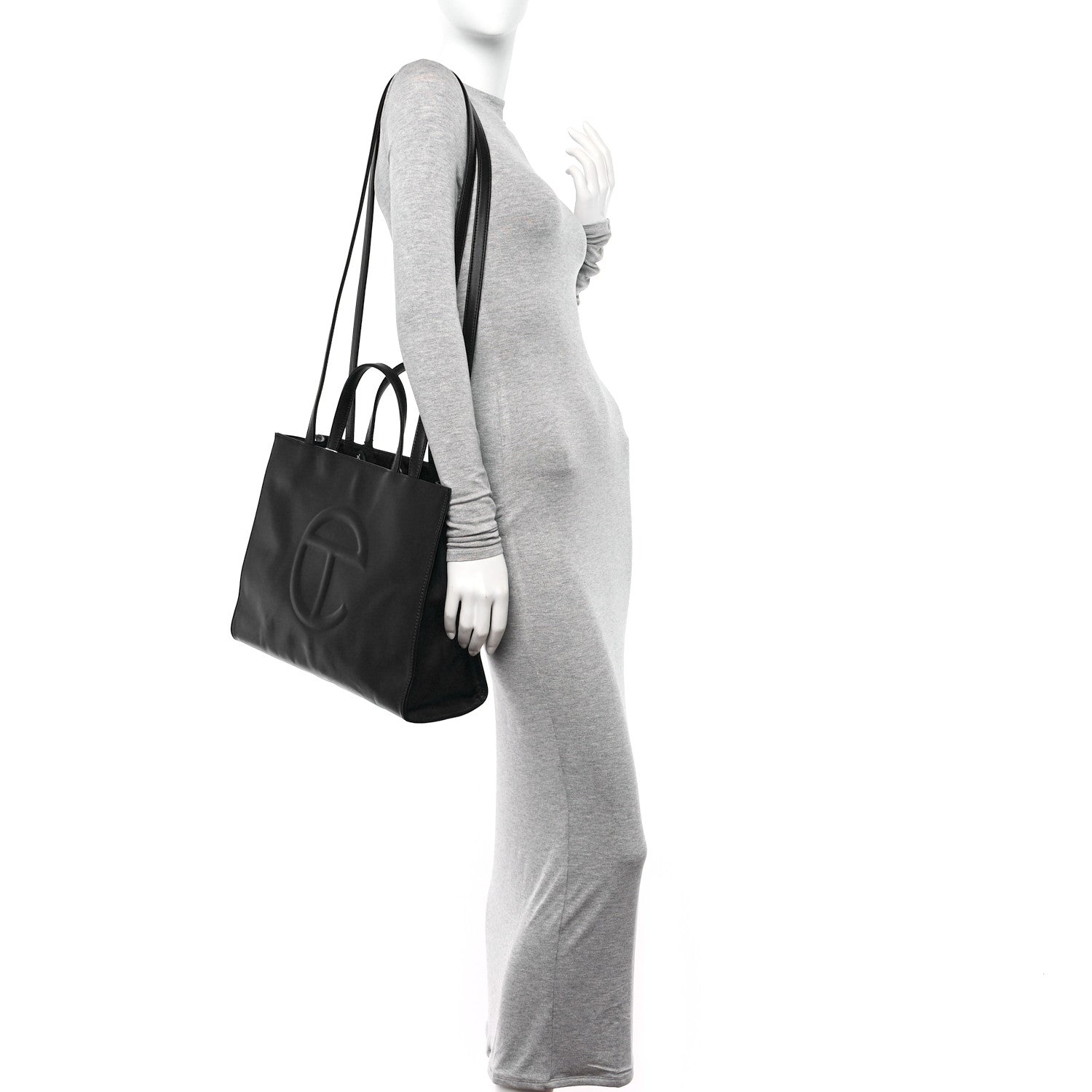 Telfar Vegan Leather Medium Shopping Bag Black 2 of 10