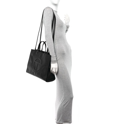 Telfar Vegan Leather Medium Shopping Bag Black 2 of 10