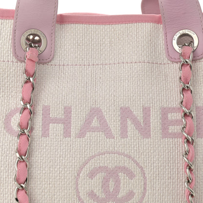 Chanel Woven Straw Raffia Medium Deauville Tote Pink 8 of 11
