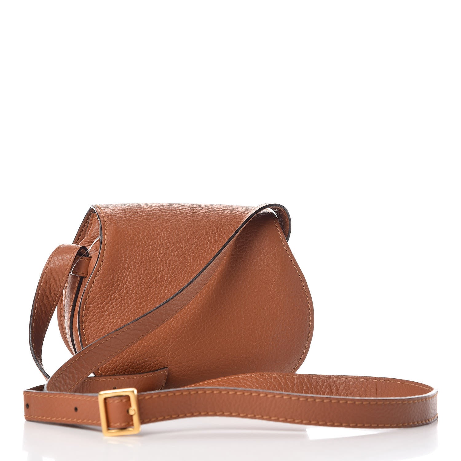 Chloe Calfskin Mini Marcie Round Crossbody Bag Tan 3 of 11