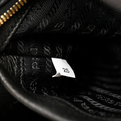 Prada Cervo Deerskin Tote Black 7 of 14