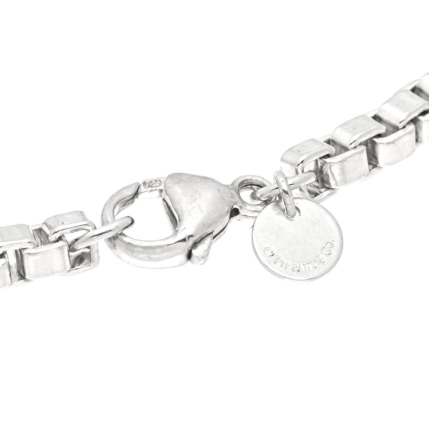 Tiffany Sterling Silver 4mm Venetian Link Bracelet 3 of 4