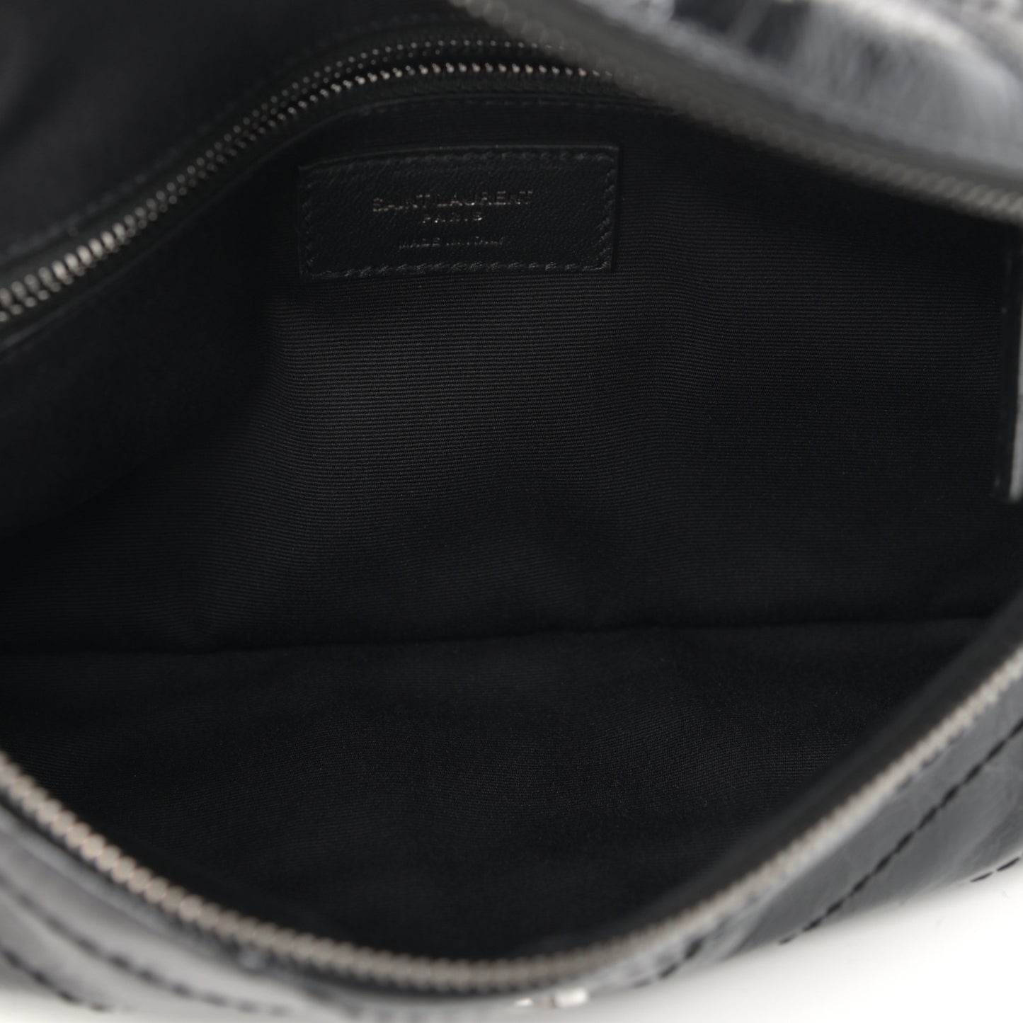 Crinkled Calfskin Matelasse Monogram Niki Body Bag Black