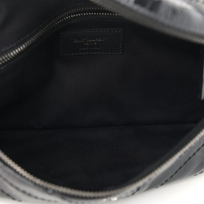 Saint Laurent Crinkled Calfskin Matelasse Monogram Niki Body Bag Black 4 of 10