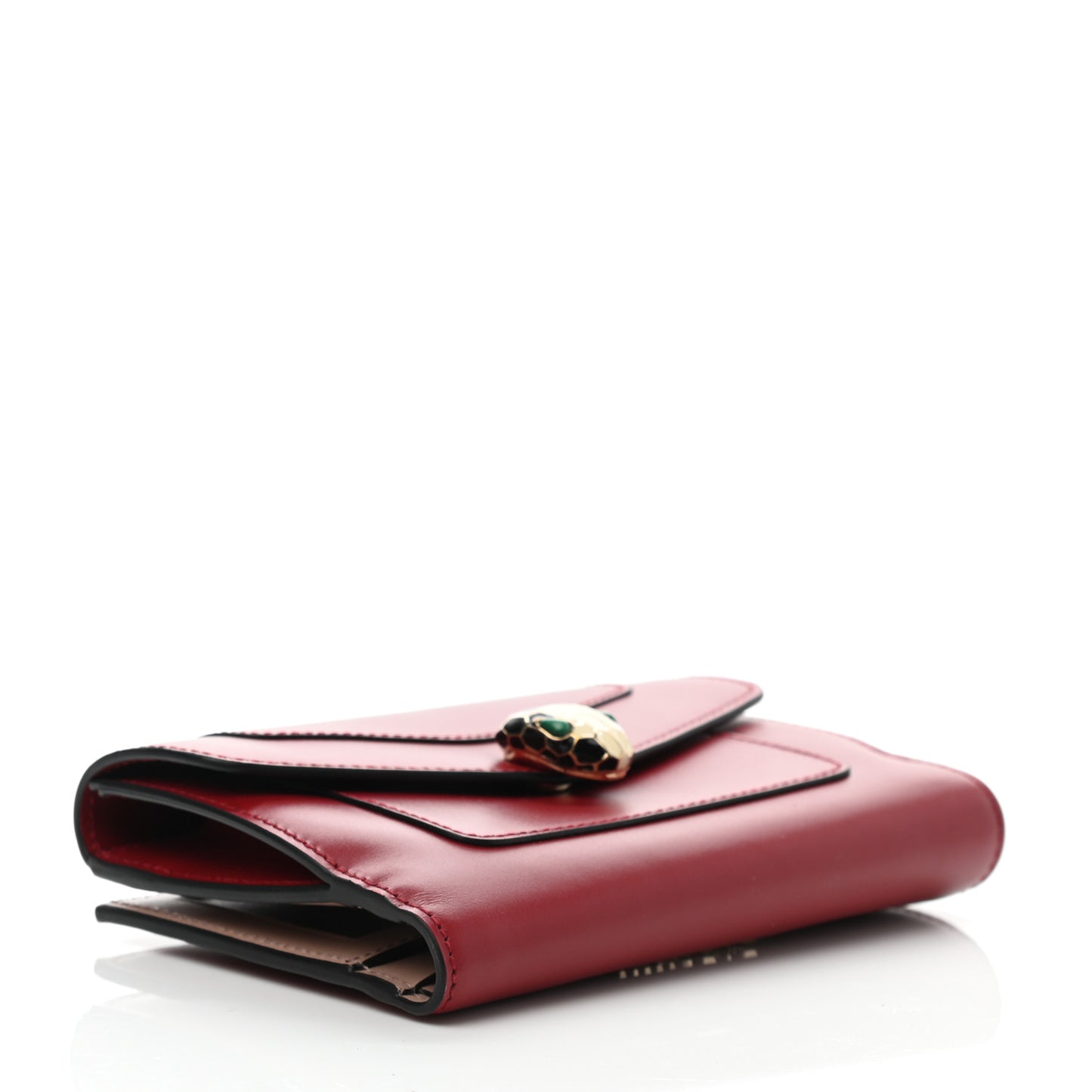 Calfskin Serpenti Forever Bi-Fold Wallet Red