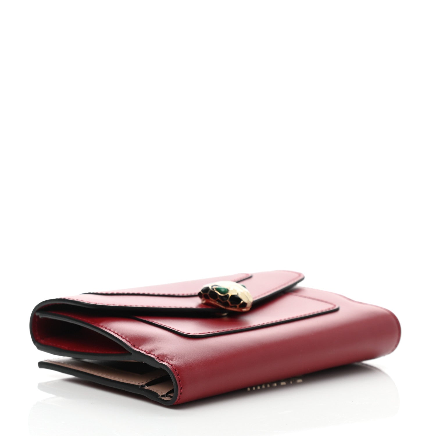 Bulgari Calfskin Serpenti Forever Bi-Fold Wallet Red 4 of 7