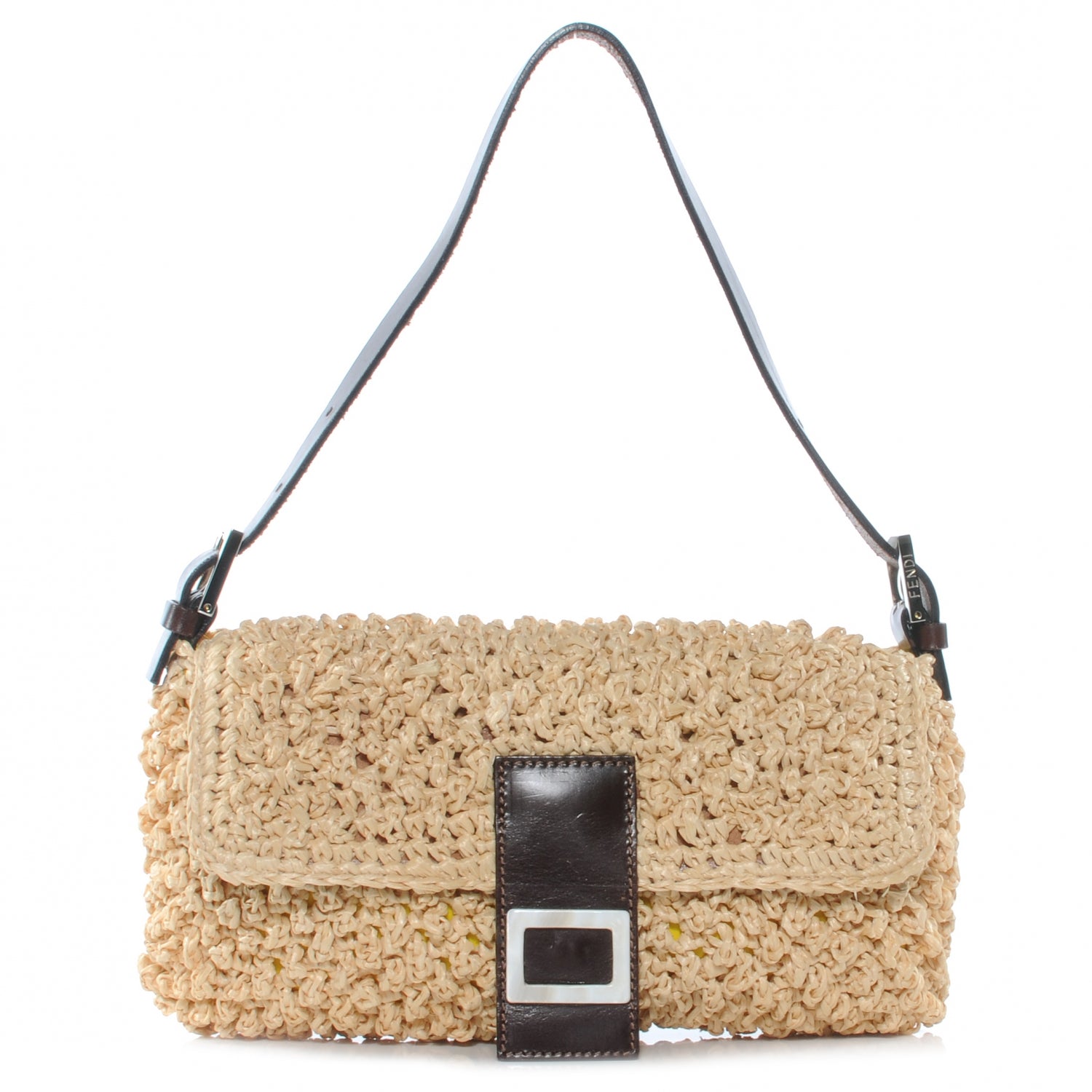 Fendi Woven Straw Baguette 9 of 15