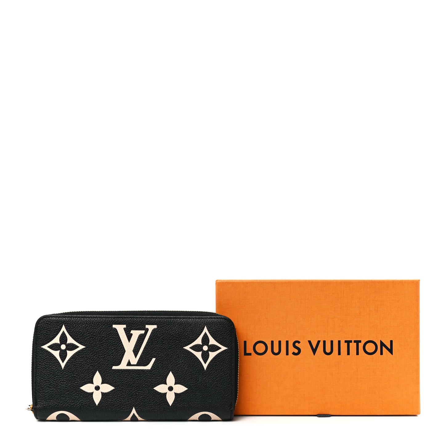 Empreinte Monogram Giant Zippy Wallet Black Beige