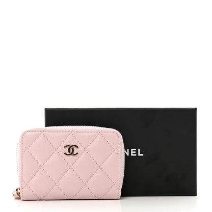 Chanel Caviar Quilted Zip Coin Purse Light Pink 8 of 8
