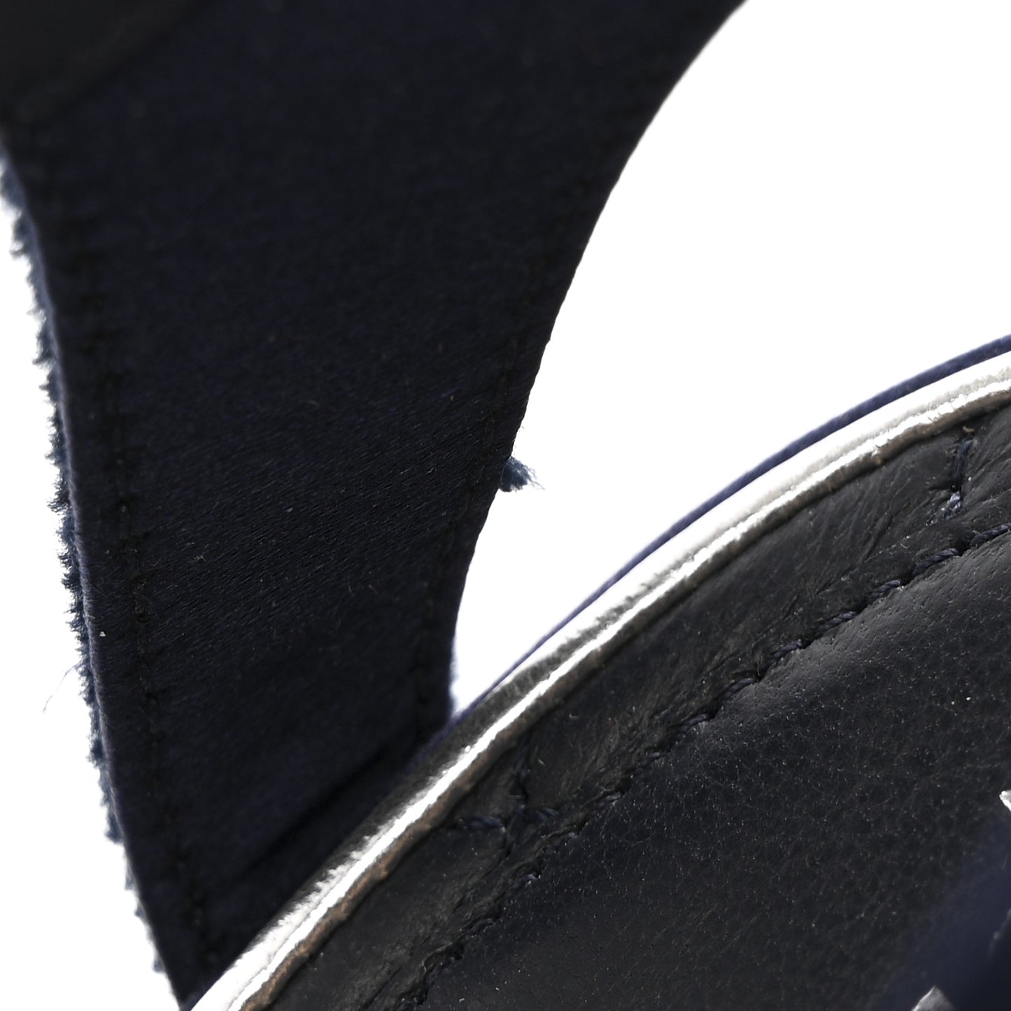 Velvet Crystal Star Ankle Strap Sandals 37.5 Dark Navy