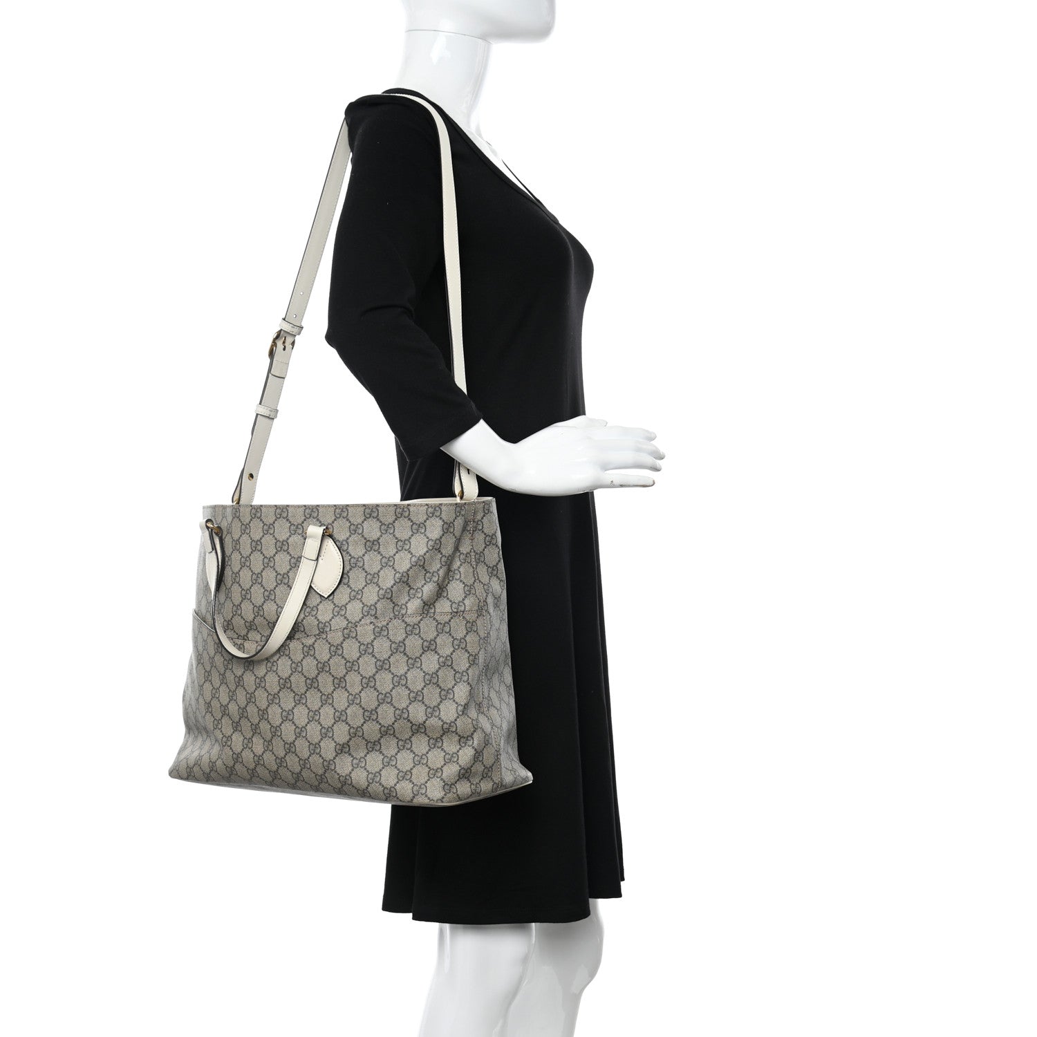 Gucci Soft GG Supreme Monogram Diaper Bag White 2 of 19