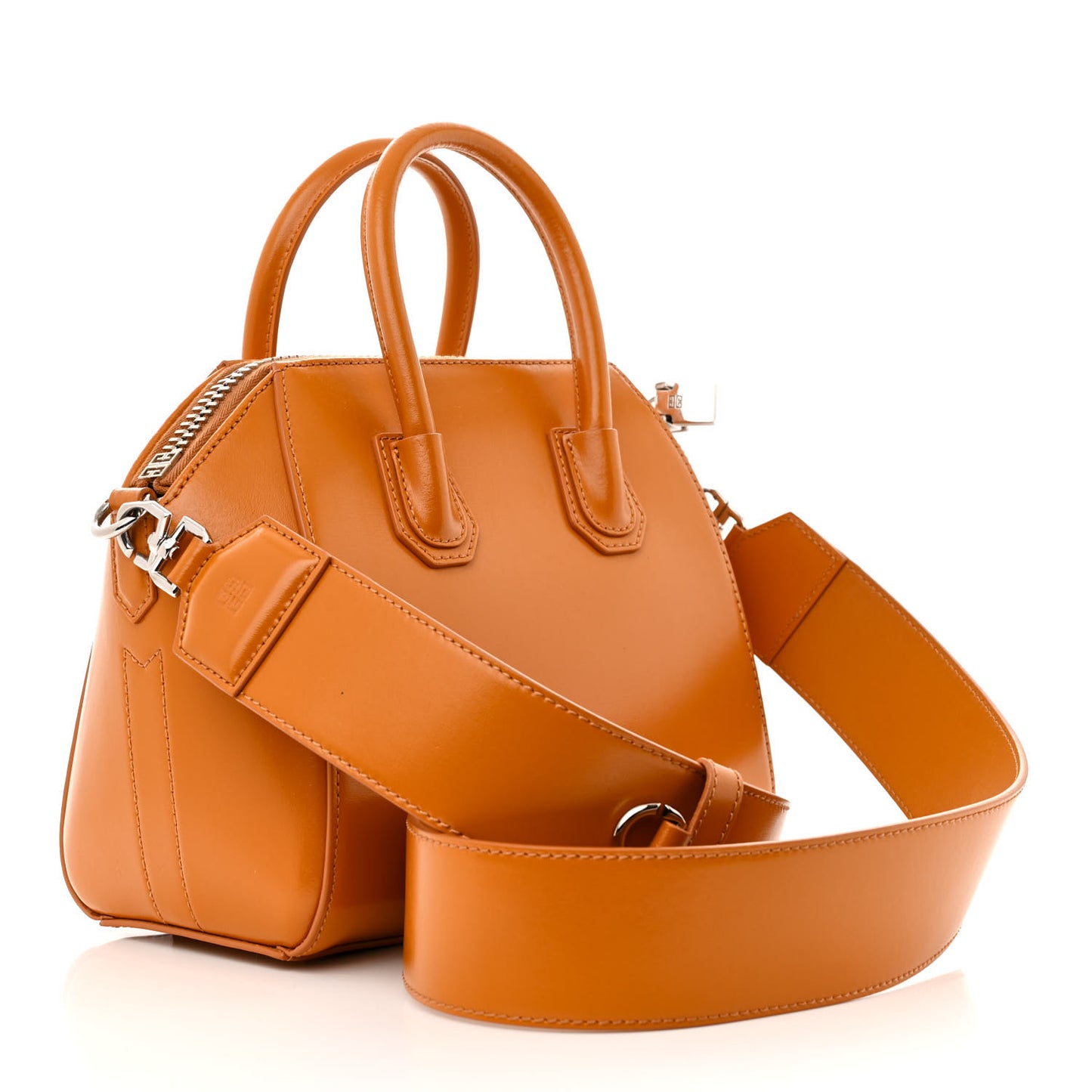 Shiny Lord Calfskin Mini Antigona Pumpkin