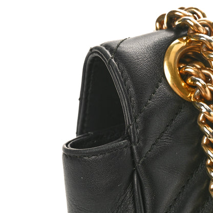 Gucci Calfskin Matelasse Mini GG Marmont Shoulder Bag Black 11 of 12
