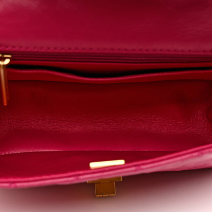 Chanel Aged Calfskin Quilted 2.55 Reissue Mini Flap Fuchsia 5 of 9