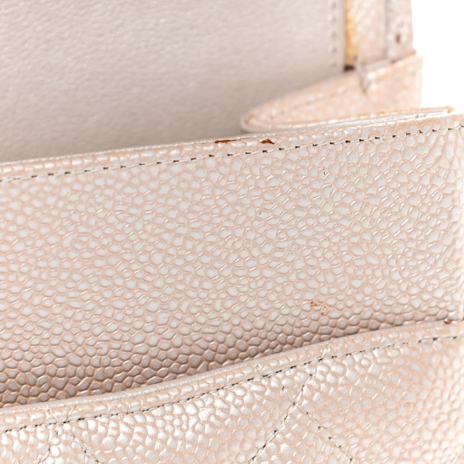 Chanel Iridescent Caviar Quilted Jumbo Double Flap Beige 9 of 18