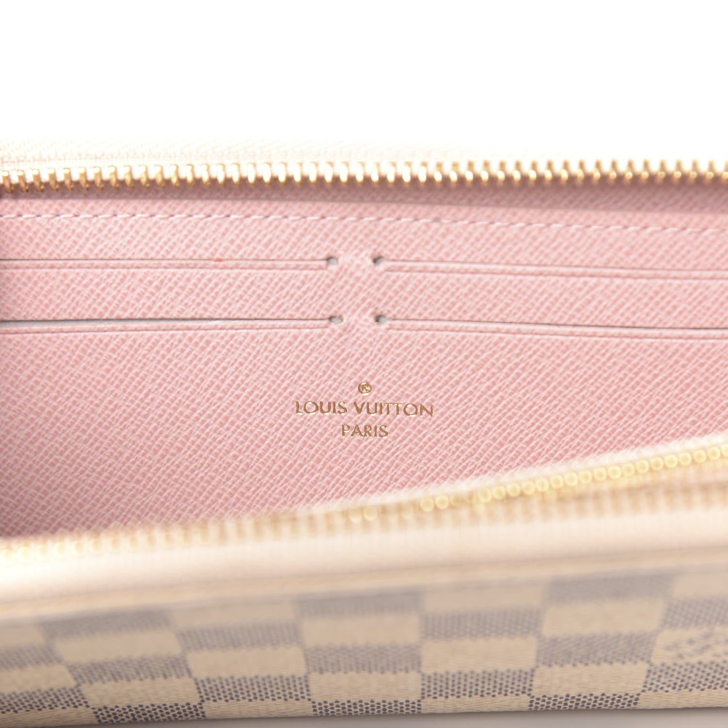 Louis Vuitton Damier Azur Clemence Wallet Rose Ballerine 6 of 12