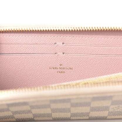 Louis Vuitton Damier Azur Clemence Wallet Rose Ballerine 6 of 12