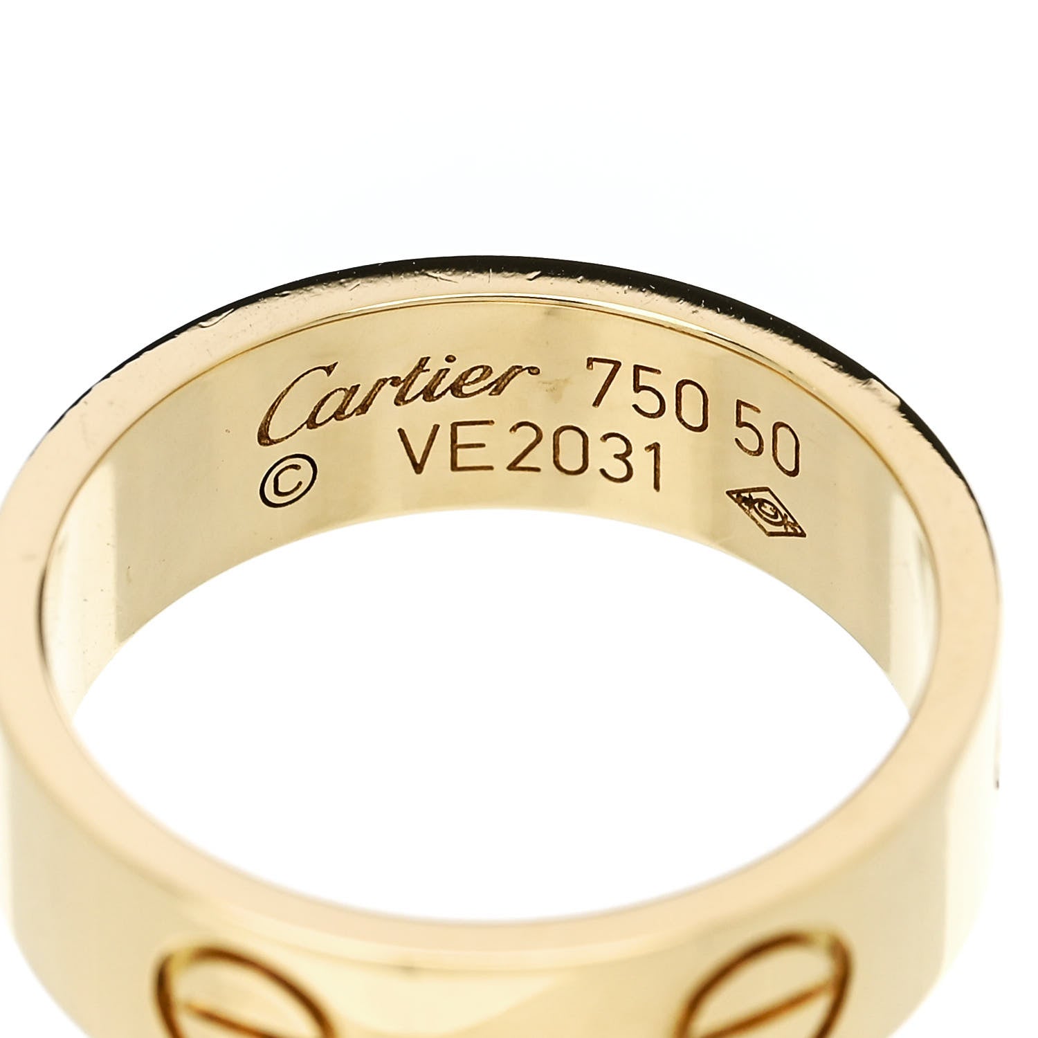 Cartier 18K Yellow Gold 5.5mm LOVE Ring 50 5.25 4 of 5