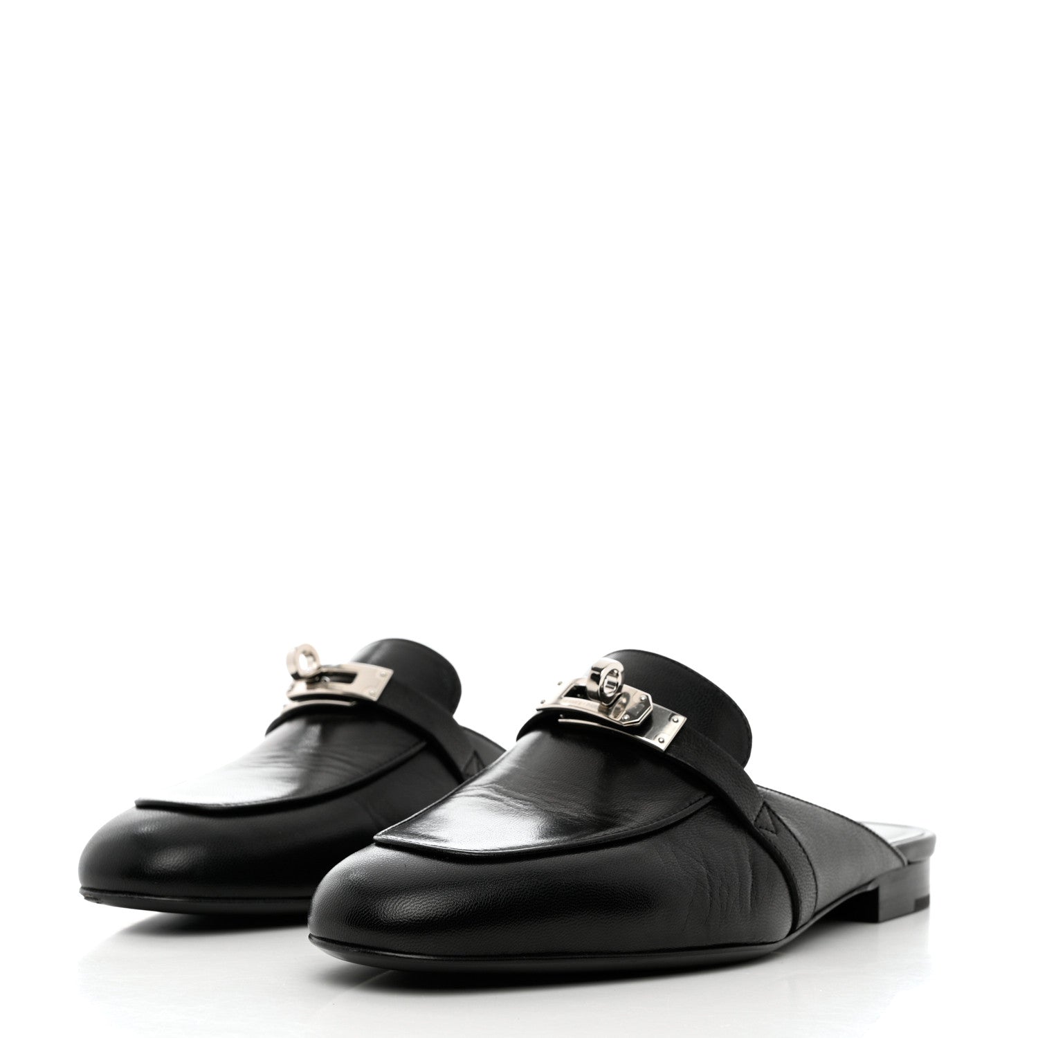 Hermes Goatskin Oz Mules 36.5 Black 3 of 13