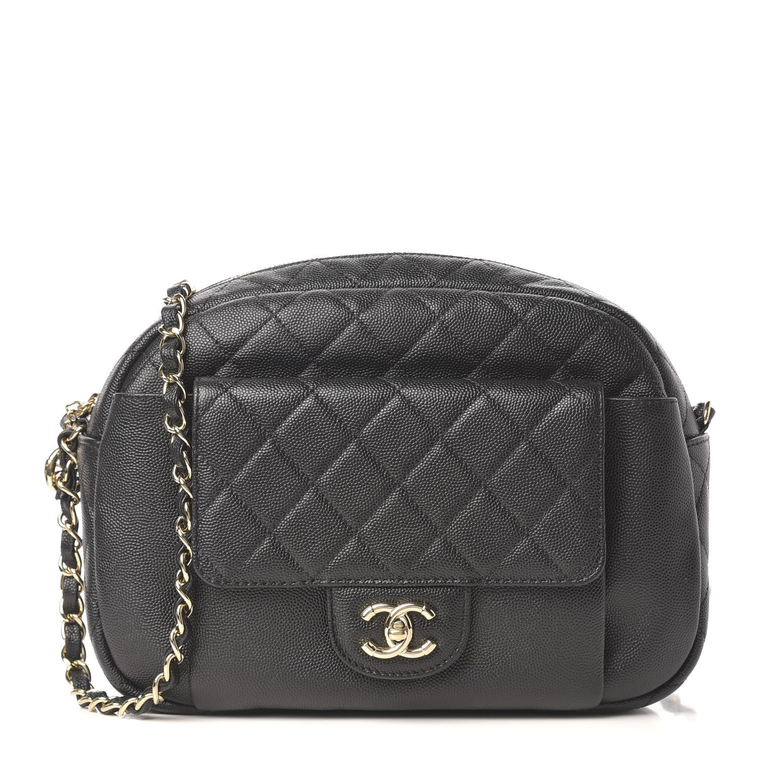 Chanel Caviar Quilted CC Day Camera Case Black 1 of 9