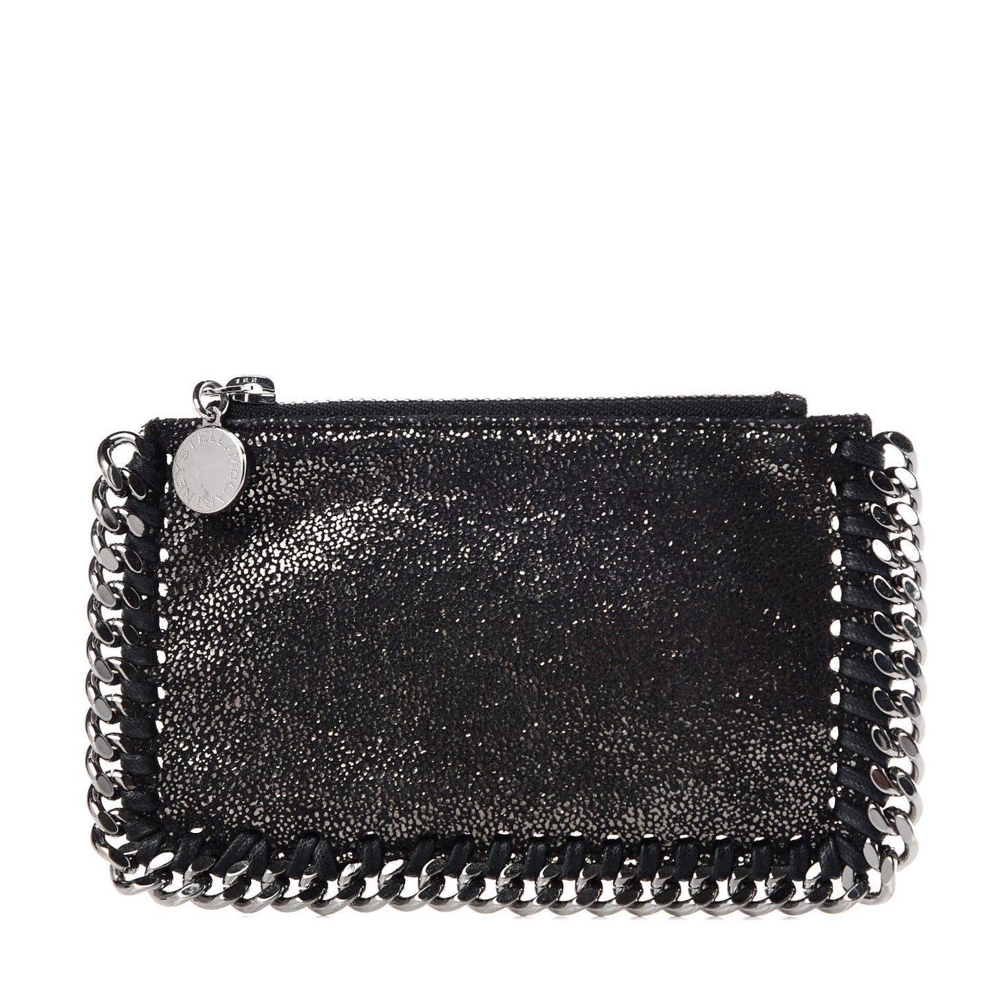 Shaggy Deer Falabella Zip Card Holder Ruthenium