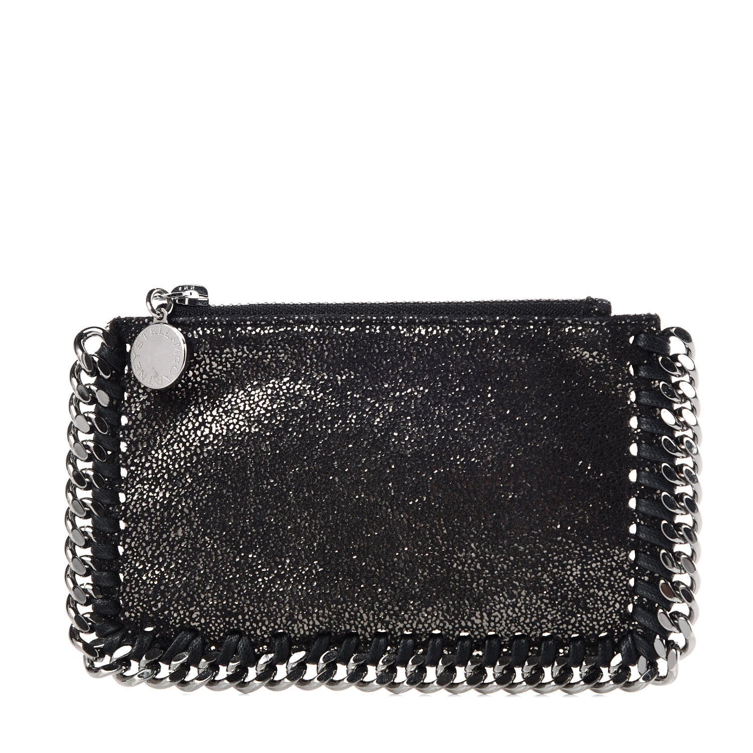 Stella McCartney Shaggy Deer Falabella Zip Card Holder Ruthenium 1 of 7