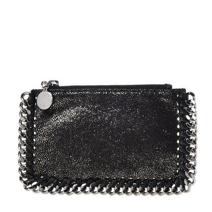 Stella McCartney Shaggy Deer Falabella Zip Card Holder Ruthenium 1 of 7