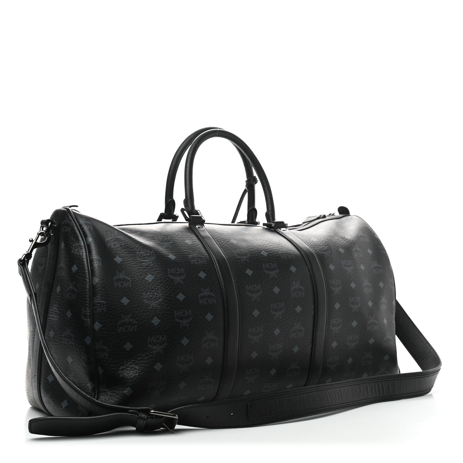 MCM Visetos XLarge Traveler Weekender Bag Black 2 of 8