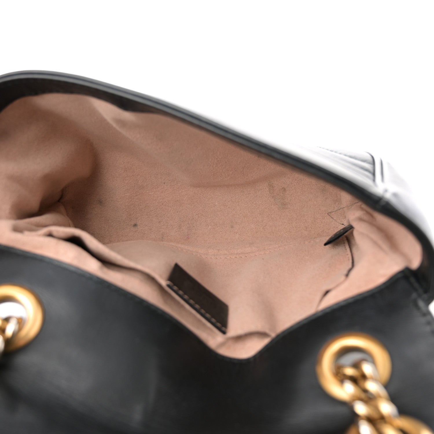 Gucci Calfskin Matelasse Mini GG Marmont Shoulder Bag Black 5 of 13