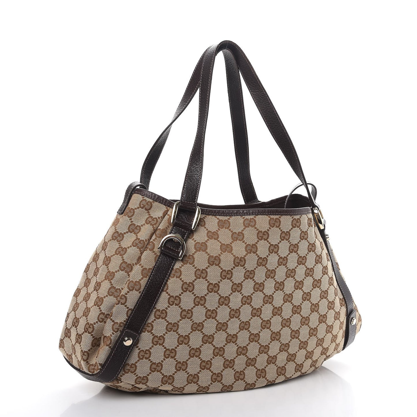 Monogram Medium Abbey Shoulder Bag Dark Brown