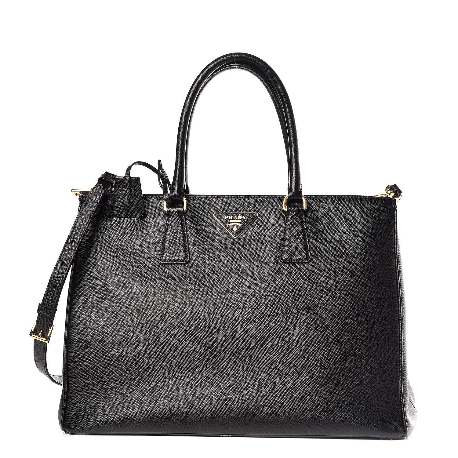 Prada Saffiano Large Galleria Double Zip Tote Black 1 of 12