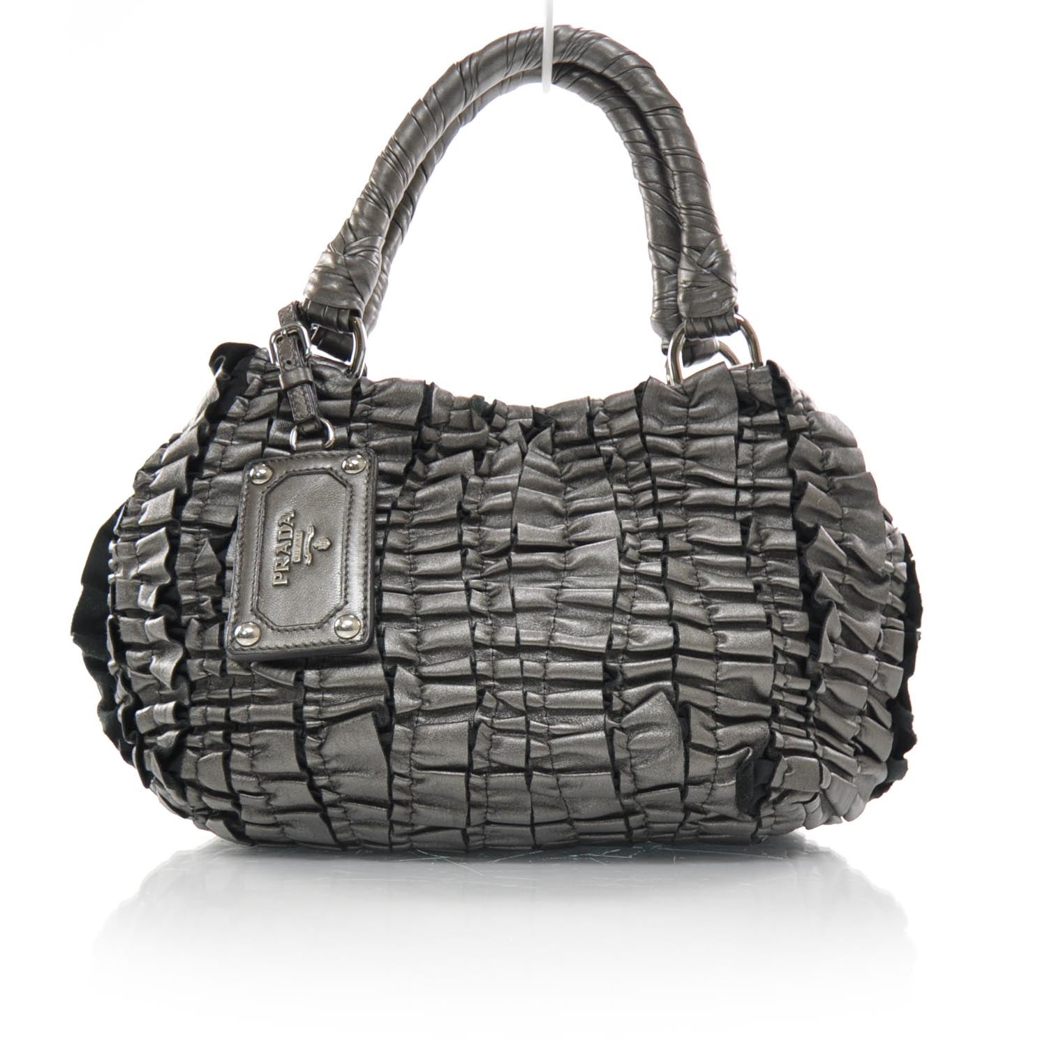Prada Leather Small Ruffle Bag 1 of 9