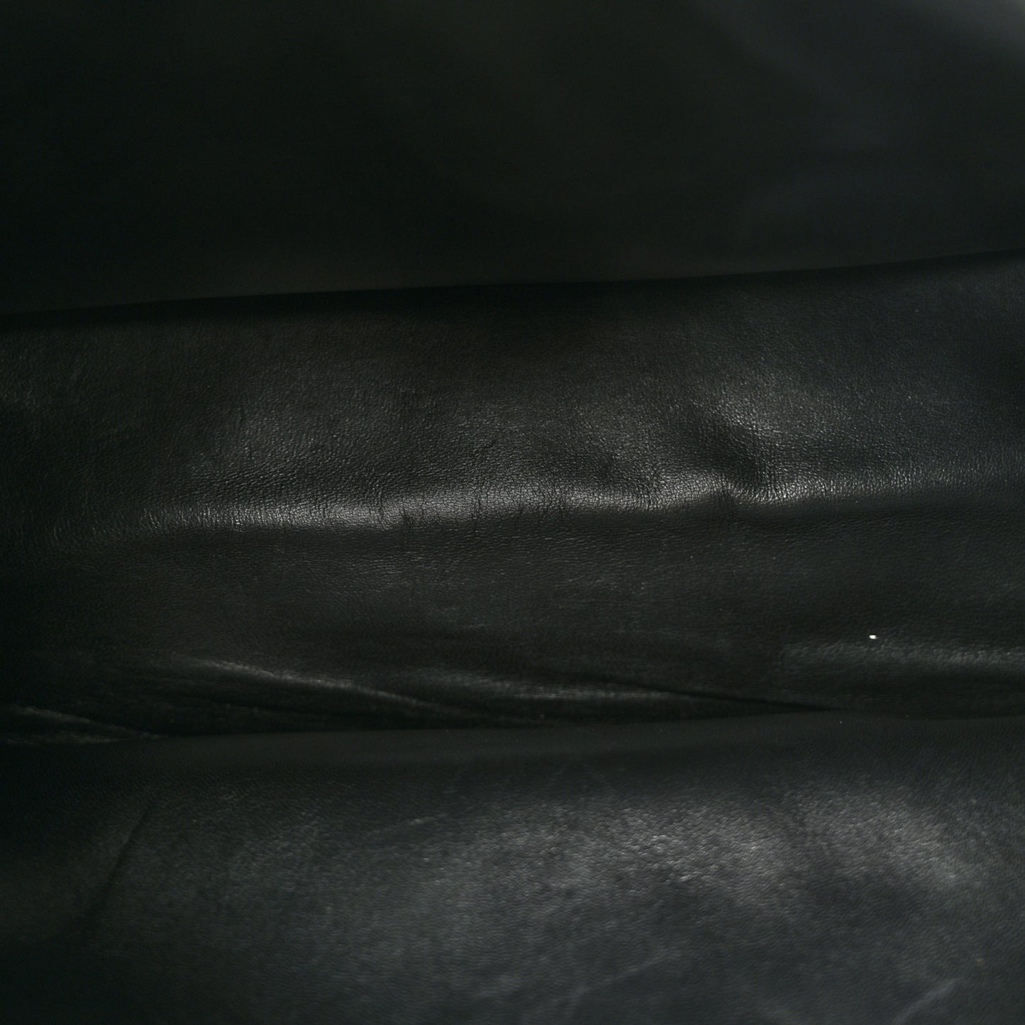 Suede Logo Shoulder Bag Black