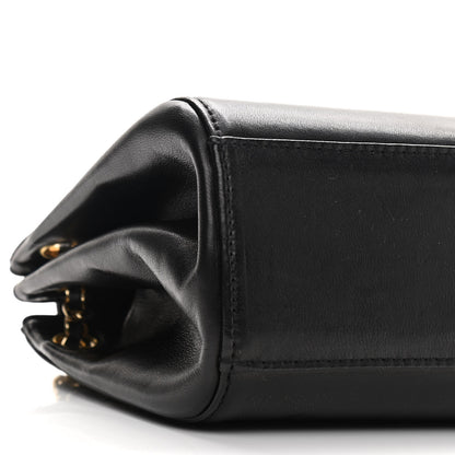 Chanel Lambskin Chocolate Bar Accordion Mademoiselle Black 9 of 10