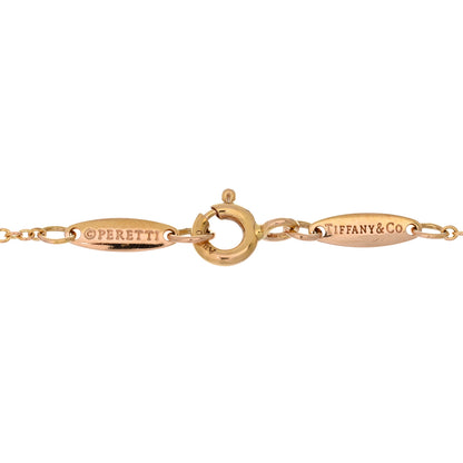Tiffany 18K Rose Gold Diamond Elsa Peretti Diamonds by the Yard Heart Bracelet 3 of 3