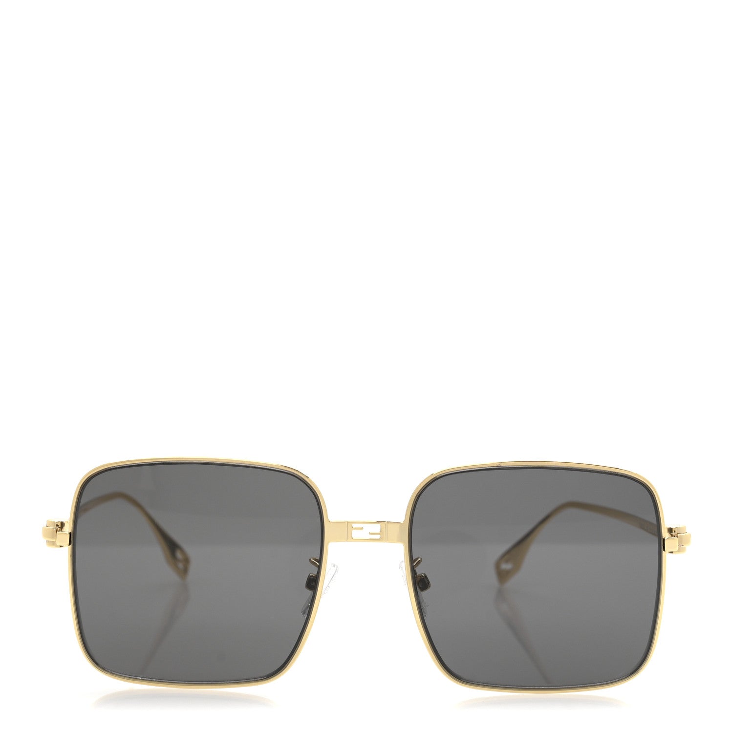 Fendi Metal FF Square Sunglasses FE40123U Gold 2 of 7