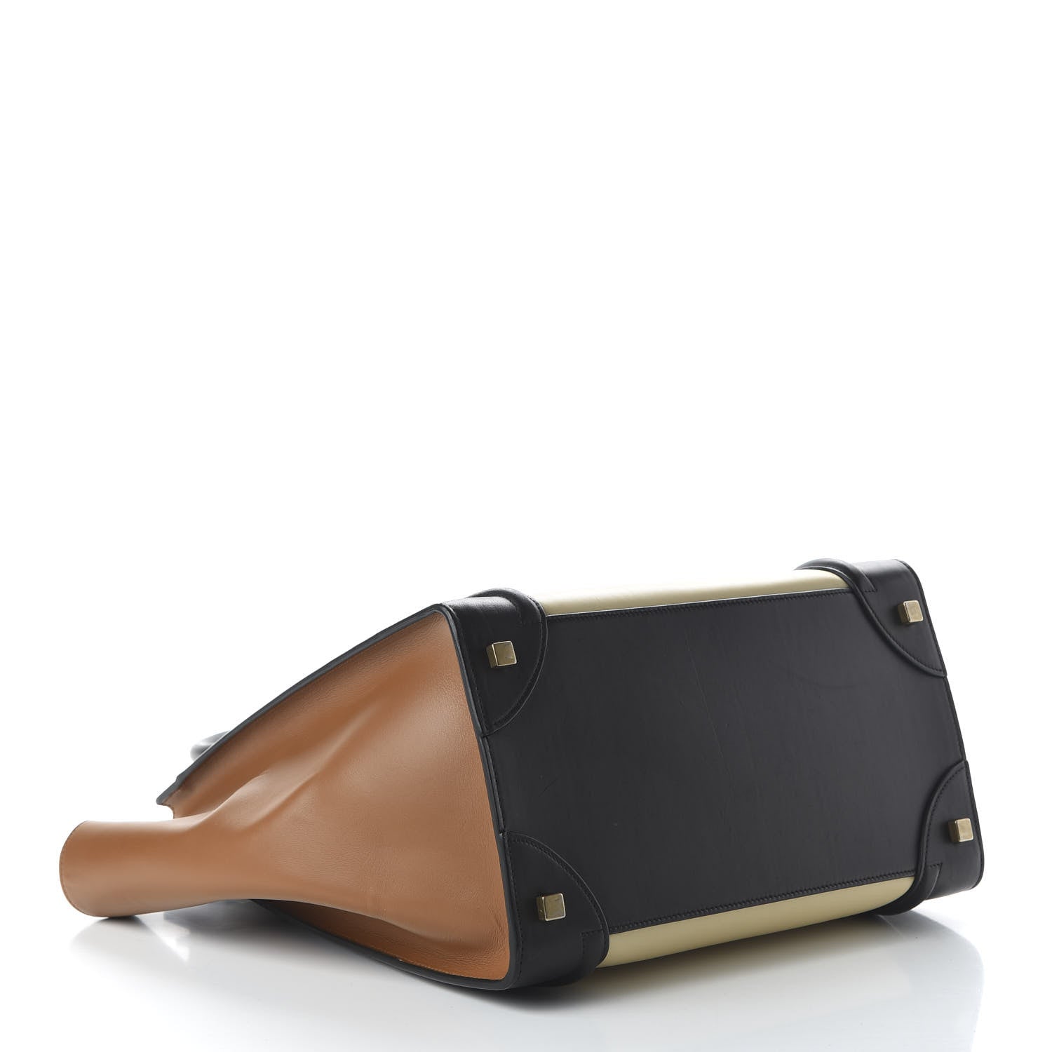 Celine Satin Calfskin Mini Tri-Color Luggage Seashell 4 of 9