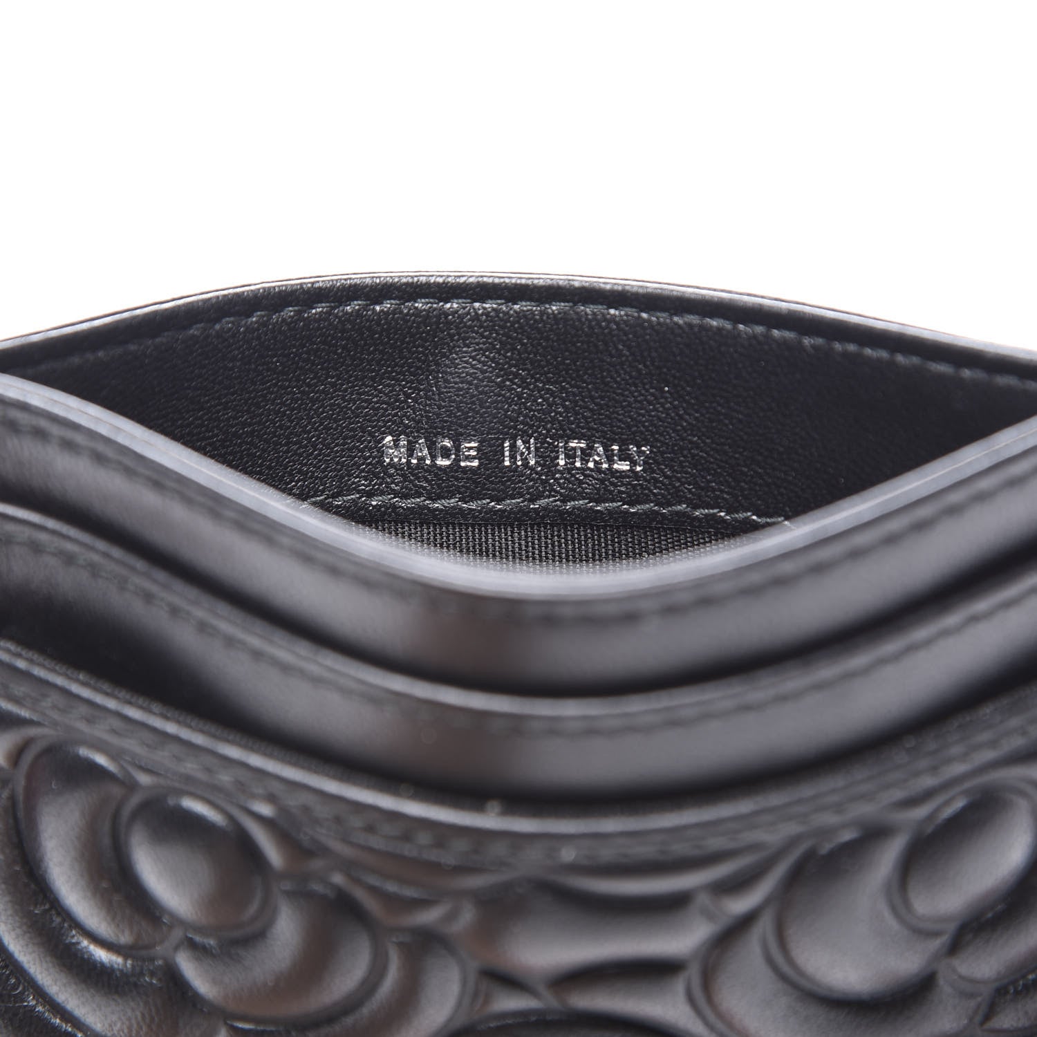 Chanel Lambskin Camellia Embossed Card Holder So Black 8 of 10